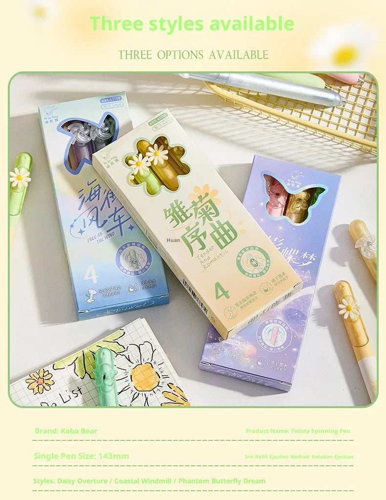 CowLost | product_id-4-pack-kawaii-retractable-gel-pens-0-5mm-fast-drying-spinning-twist-pen-for-school-journaling |13