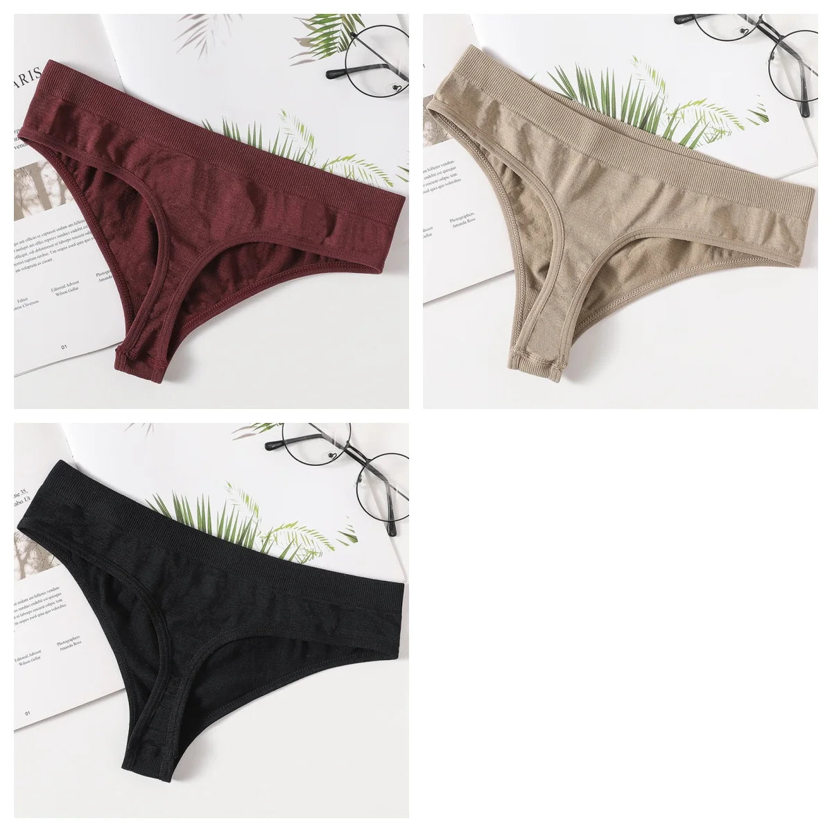 CowLost | product_id-3pcs-womens-seamless-breathable-soft-g-string-thong-panties |20
