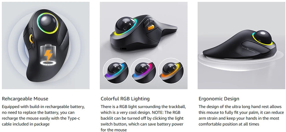 CowLost | jomaa-bluetooth-rgb-trackball-mouse-2-4ghz-wireless-finger-control-rechargeable-ergonomic-backlit-rollerball-mice-for-mac-ipad |15