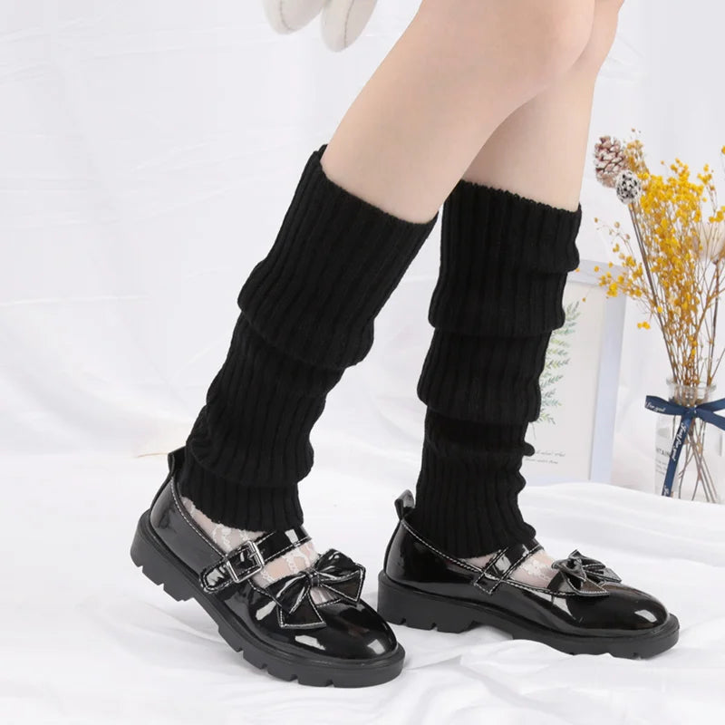CowLost | activewear-pants-lolita-women-s-long-knit-socks-boot-cuffs-harajuku-leg-warmers |8