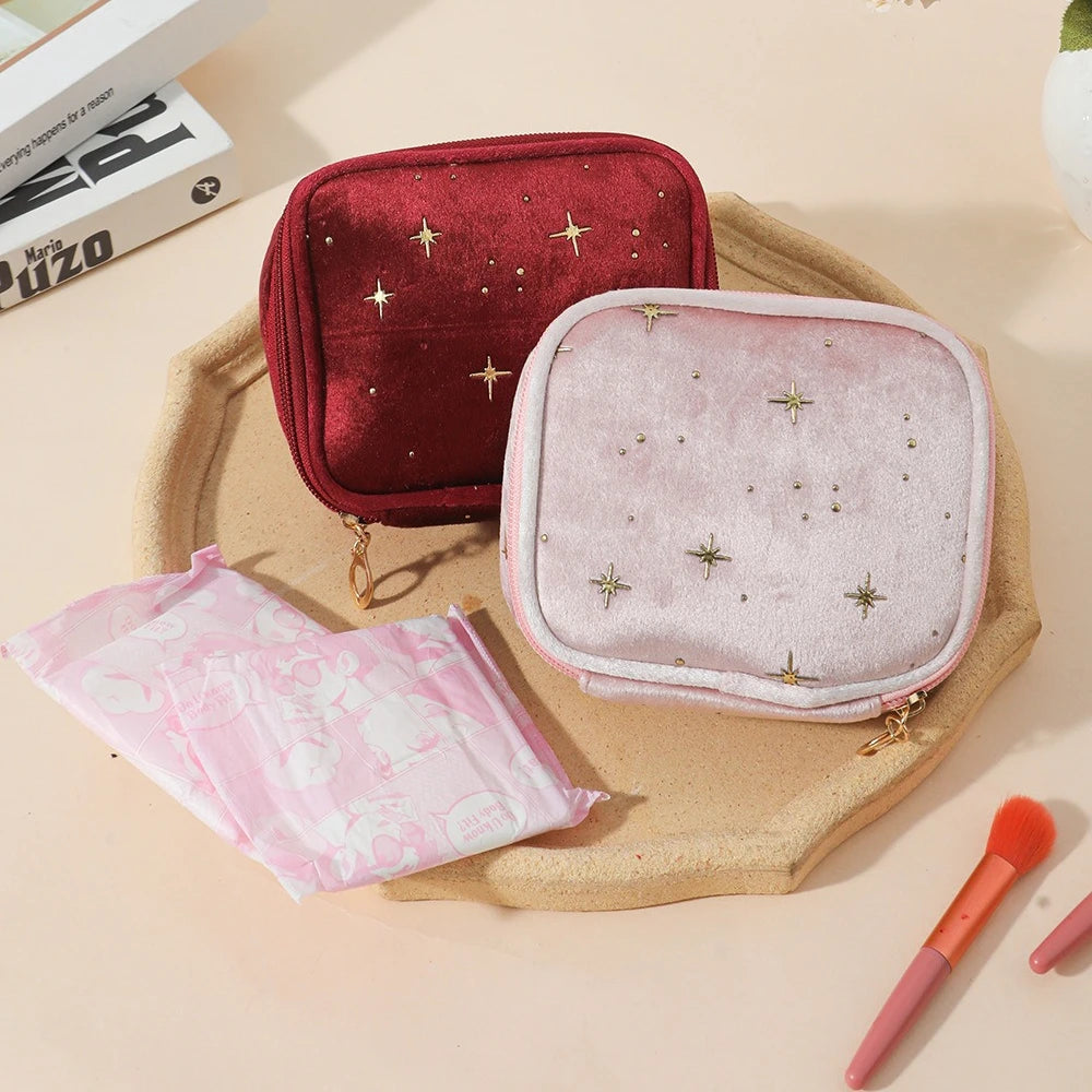 CowLost | mini-cute-square-cosmetic-bag-women-portable-earphones-lipstick-sanitary-napkins-storage-pouch |4