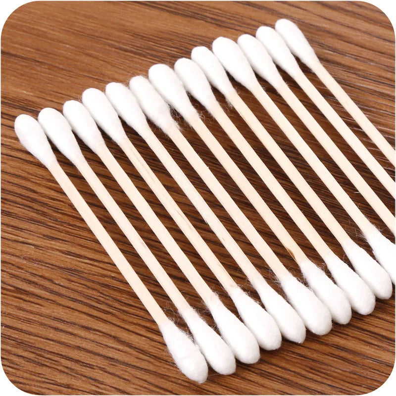 CowLost | double-head-wood-cotton-swab-women-makeup-lipstik-cotton-buds |5