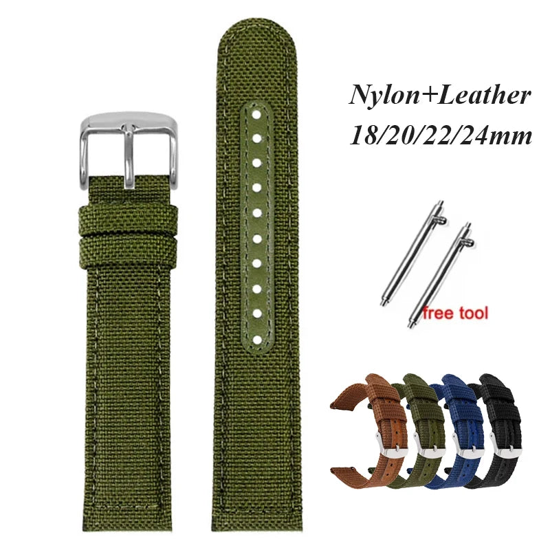 CowLost | product_id-universal-nylon-leather-watch-strap-18-24mm-with-stainless-steel-buckle-and-quick-release-for-men-and-women |1