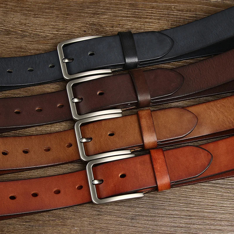 CowLost | 3-8cm-genuine-leather-for-mens-high-quality-buckle-jeans-cowskin-casual-belts |5