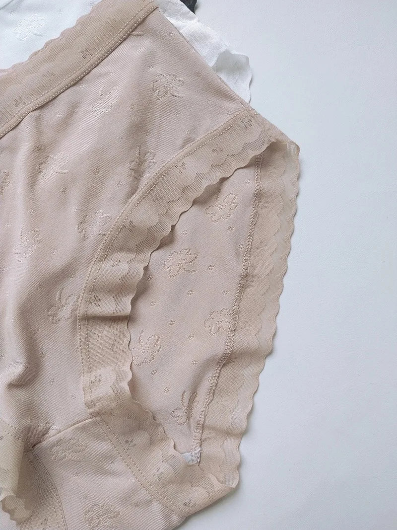 CowLost | 1pc-low-rise-briefs-women-panties-ice-silk-underwear-solid-color-breathable-panty-female-underpants-sexy-lingerie-m-xl |6