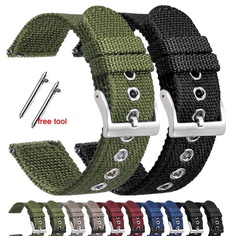 CowLost | product_id-colorful-nylon-quick-release-watch-strap-with-stainless-steel-buckle-18mm-20mm-22mm-universal-unisex |1