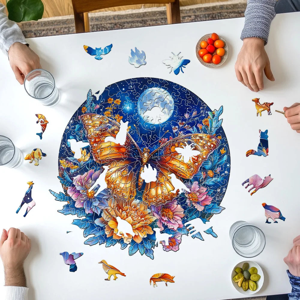 CowLost | wooden-puzzles-for-adults-colorful-butterfly-jigsaw-puzzles-unique-shapes-pieces-insects-puzzles-fabulous-gift-for-kids-and-adu |3