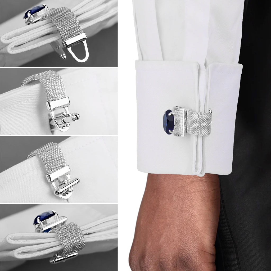 CowLost | clothing-accessories-hawson-mens-silver-birthstone-crystal-cufflinks-luxury |8