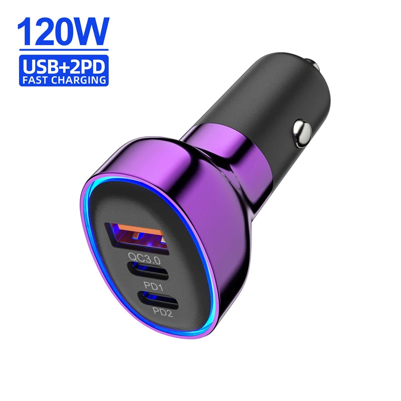 CowLost | product_id-120w-fast-car-charger-2-in-1-usb-c-30w-ac-30w-quick-charge-3-0-dual-port-12v-24v-for-iphone-samsung-android |10