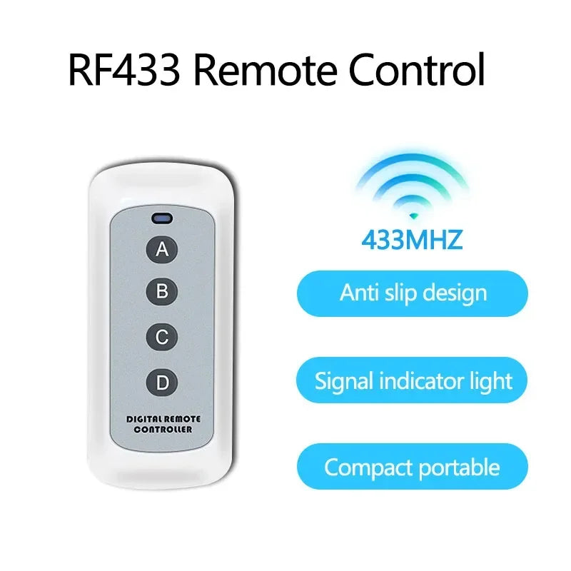 CowLost | garage-door-remotes-product_id-wireless-433mhz-16a-4-key-rf-switch-module-remote-ac-100-240v-relay-receiver |9