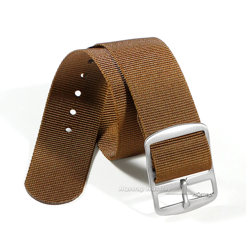 HQstrap 20mm Nylon Watch Strap Universal Brown Green Black Military Sport Band Replacement