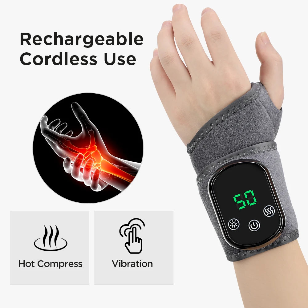 CowLost | electric-hand-wrist-massager-5-levels-hot-compress-3-levels-vibration-massage |7