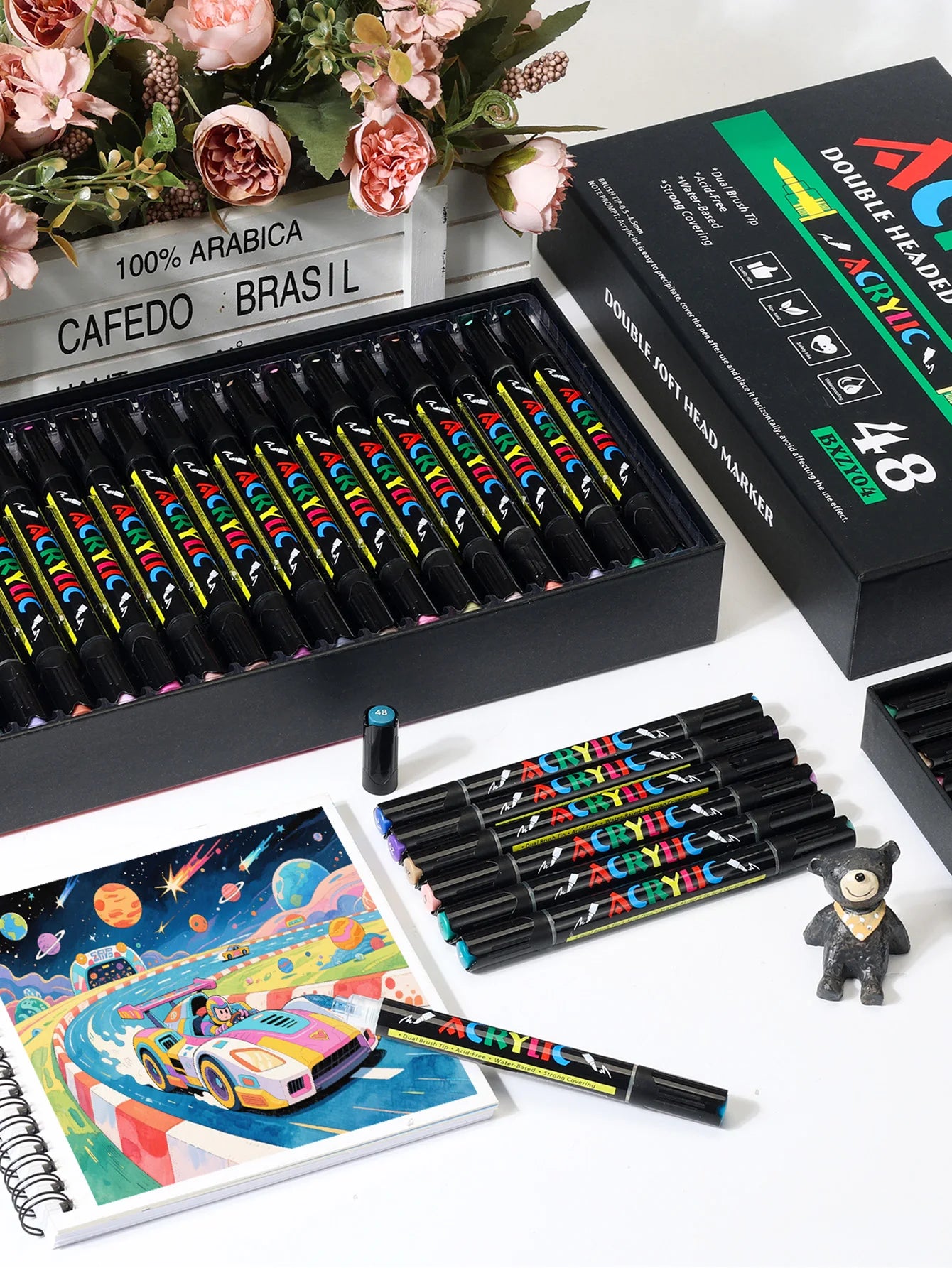 CowLost | product_id-2-in-1-double-ended-acrylic-marker-set-24-120-colors-for-painting-coloring-books |4