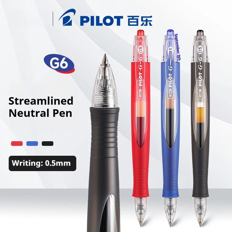 CowLost | product_id-pilot-g-6-0-5mm-gel-pen-with-comfort-grip-black-red-blue-ink-smooth-writing-needle-point |1