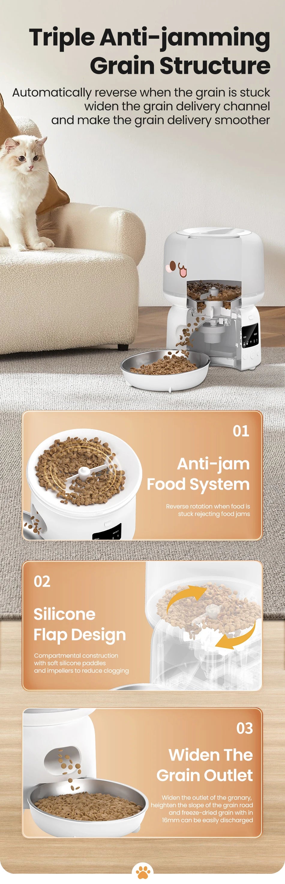 CowLost | cat-food-rojeco-3l-wifi-smart-automatic-cat-feeder-with-app-control |15