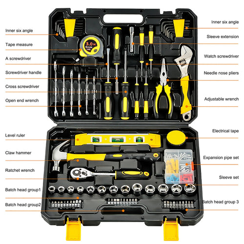 CowLost | product_id-108pc-car-repair-mechanic-tool-set-with-ratchet-sockets-spanners-and-wrench-in-toolbox |2
