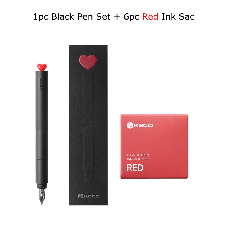 CowLost | product_id-kaco-first-love-fountain-pen-rotating-cap-ef-fine-nib-pocket-size-black-white-smooth-writing-calligraphy-gift |38