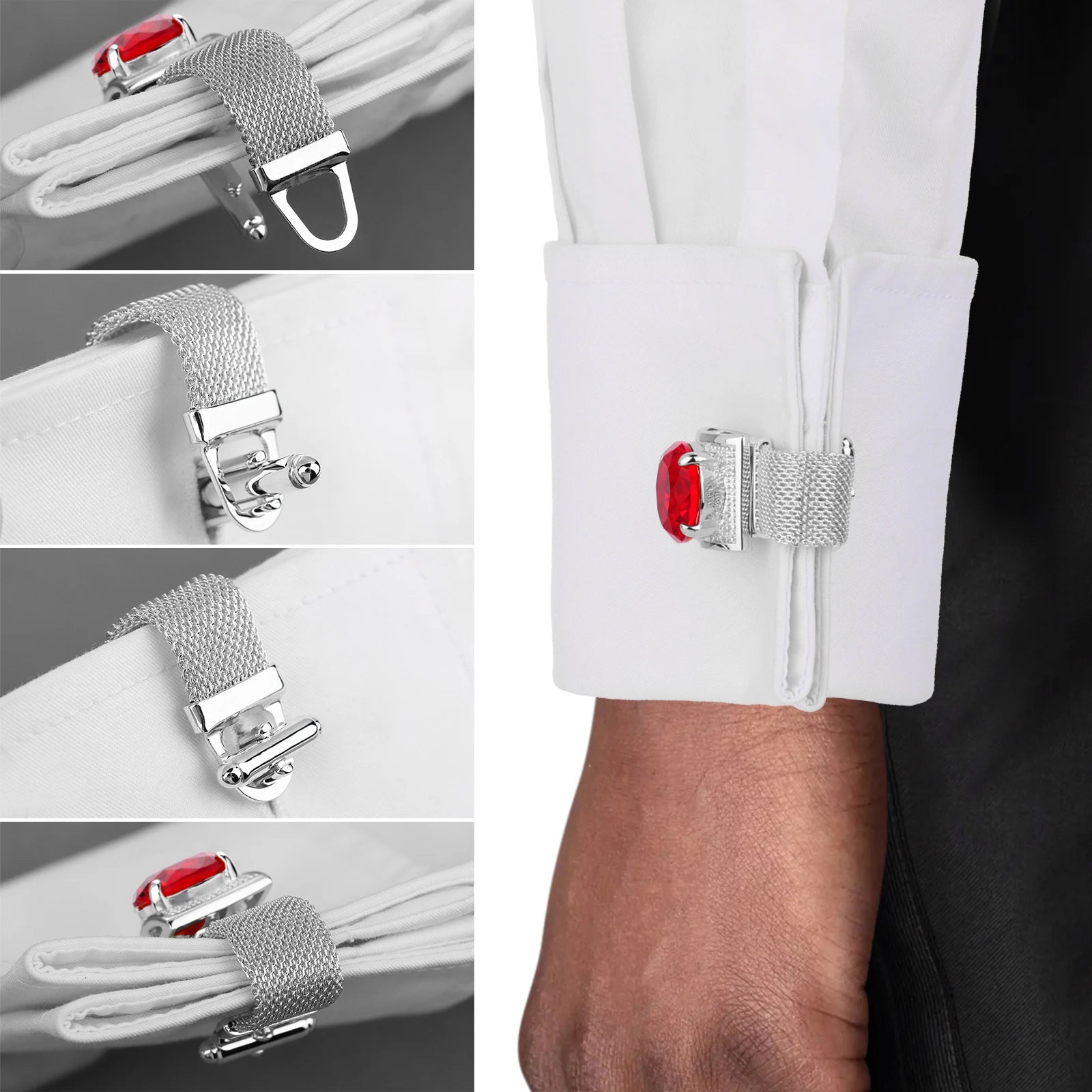 CowLost | clothing-accessories-hawson-mens-silver-birthstone-crystal-cufflinks-luxury |29