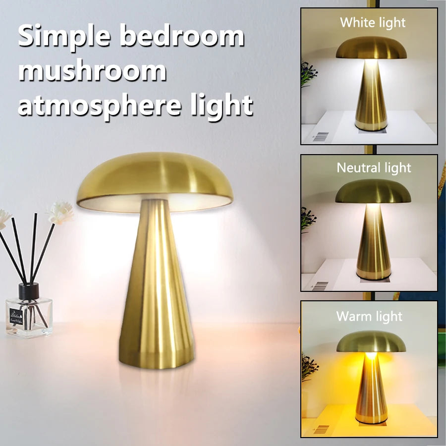 CowLost | product_id-retro-mushroom-led-touch-sensor-rechargeable-table-lamp-for-bedroom-bar |3