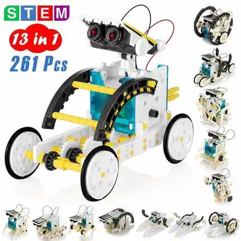 13-in-1 Solar Powered Robot Science Kit DIY Educational Building Blocks Toy for Kids