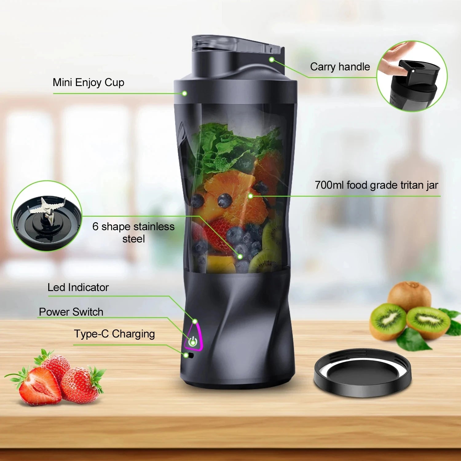 CowLost | product_id-homefish-portable-electric-juicer-700ml-usb-rechargeable-smoothie-blender |9