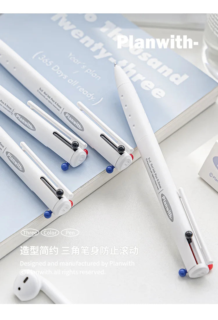 CowLost | product_id-planwith-3-in-1-multi-function-0-5mm-gel-pen-black-blue-red-ink-for-school-office |10