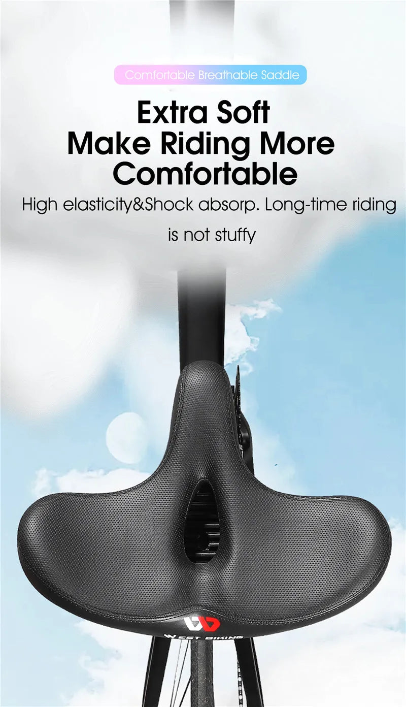 CowLost | west-biking-widen-bicycle-saddle-ergonomic-thick-comfortable-bike-saddle-shock-absorbtion-mtb-e-bike-cushion-bicycle-accessories |18
