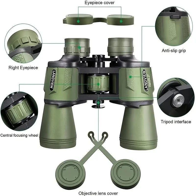 CowLost | 20x50-binoculars-fmc-coated-bak4-prism-telescope-ipx4-waterproof-lightweight-portable-design-for-camping-hunting-hiking |5