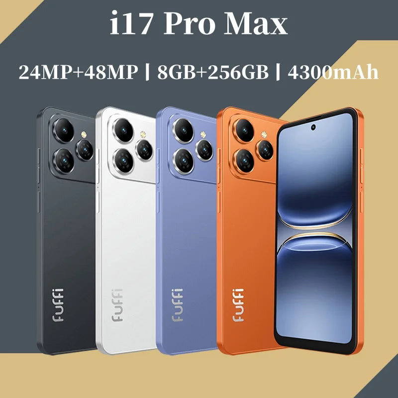 CowLost | fuffi-i17-pro-max-smartphone-5g-android-8gb-ram-256gb-rom-6-56-inch-phone |1