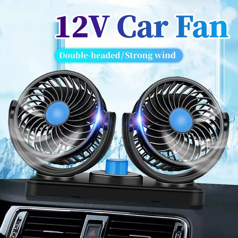 CowLost | product_id-dual-head-3-speed-adjustable-12v-24v-5v-portable-rotating-car-cooling-fan-for-suv-truck |1