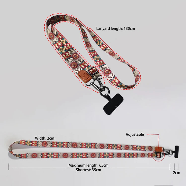 CowLost | uncategorized-adjustable-retro-totem-pattern-crossbody-cell-phone-lanyard |7
