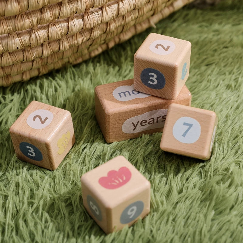 CowLost | baby-transport-accessories-baby-monthly-milestone-blocks-photo-prop-set-unisex-age-signs |7