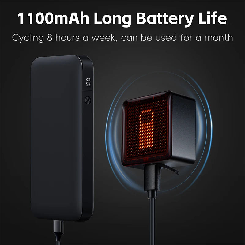 CowLost | sporting-goods-west-biking-diy-pixel-rear-bicycle-taillight-1100mah-long-battery-life |4