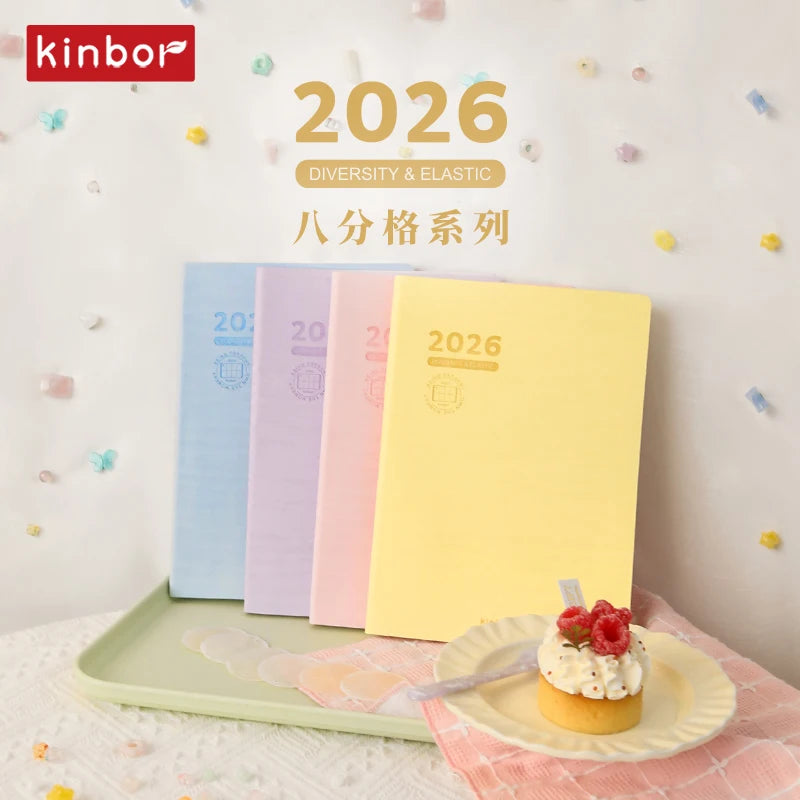 CowLost | kinbor-full-series-2026-a5-planner-daily-book-a6-annual-52g-tomoe-river-paper-journals-notepads-pure-colors-timeline-eight-grid-1 |5
