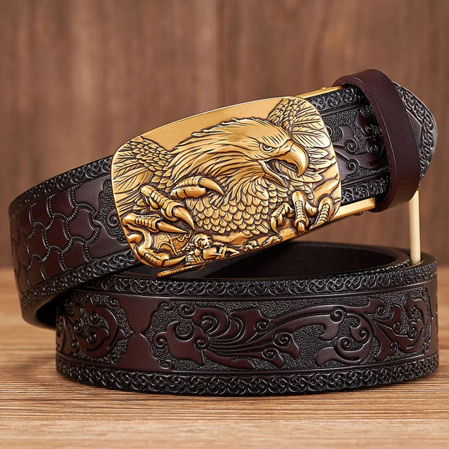 CowLost | 3-5cm-eagle-automatic-buckle-belt-emboss |1