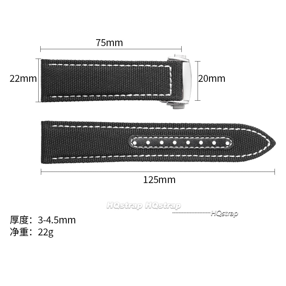 CowLost | product_id-nylon-canvas-watchband-20mm-22mm-for-omega-seamaster-300-with-folding-buckle |7