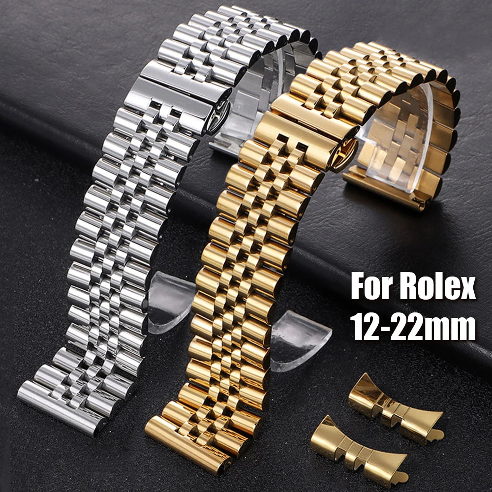 CowLost | vinyl-product_id-stainless-steel-rolex-watchband-12-22mm-flat-curved-end-with-butterfly-clasp |1