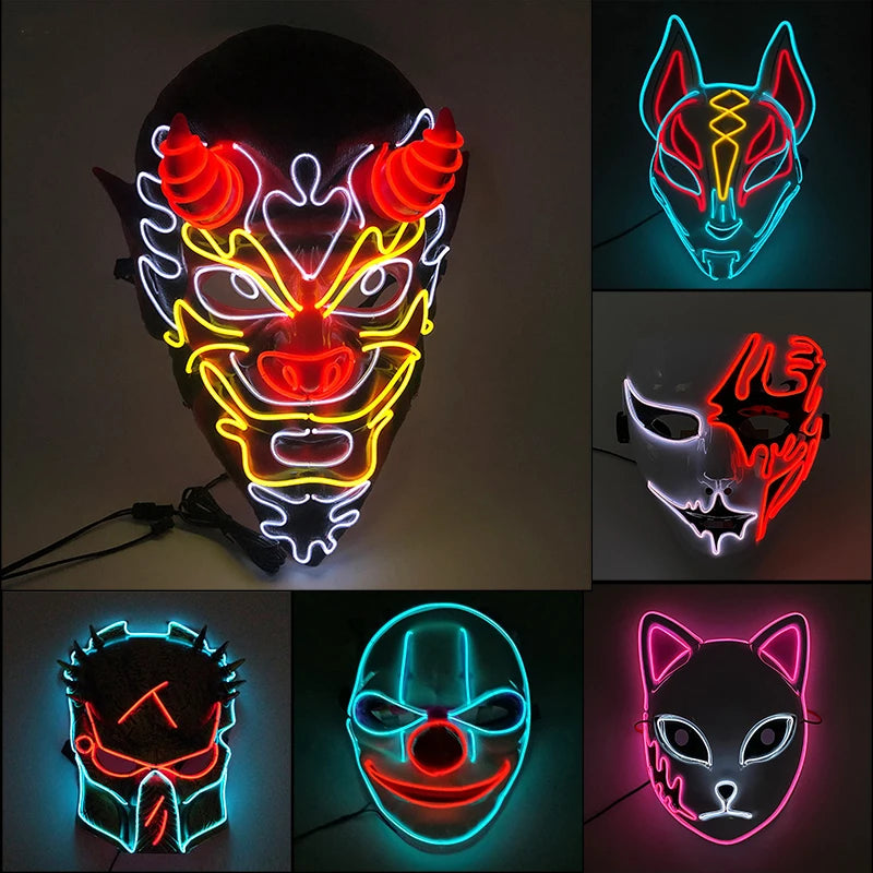CowLost | cosplay-party-mask-luminous-light-up |1