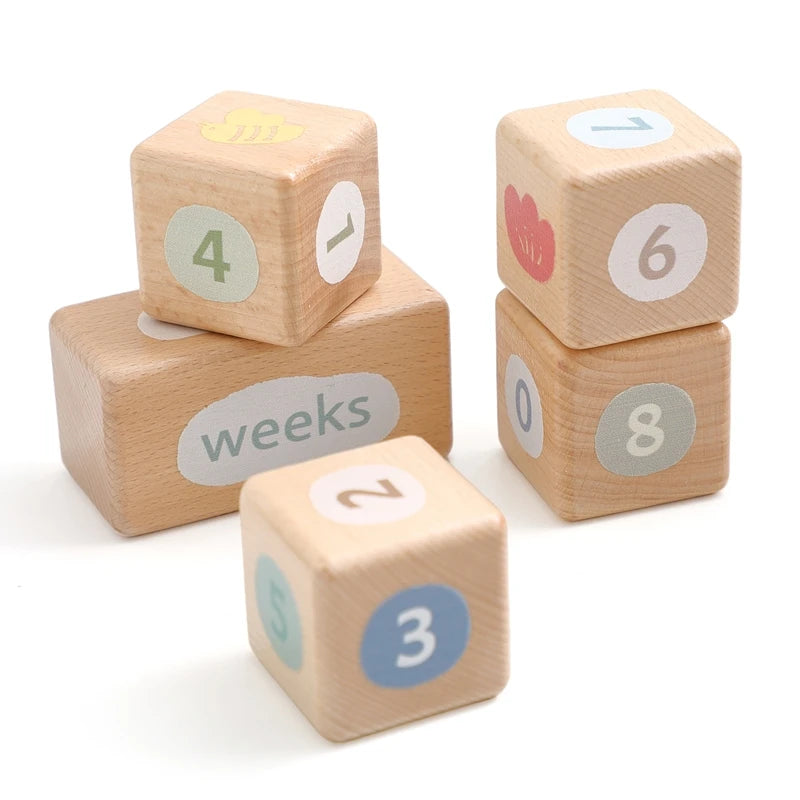 CowLost | baby-transport-accessories-baby-monthly-milestone-blocks-photo-prop-set-unisex-age-signs |6