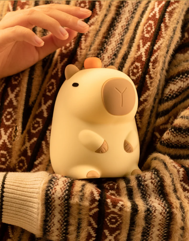CowLost | product_id-cartoon-capybara-usb-rechargeable-silicone-night-light-with-dimming-and-timer |17