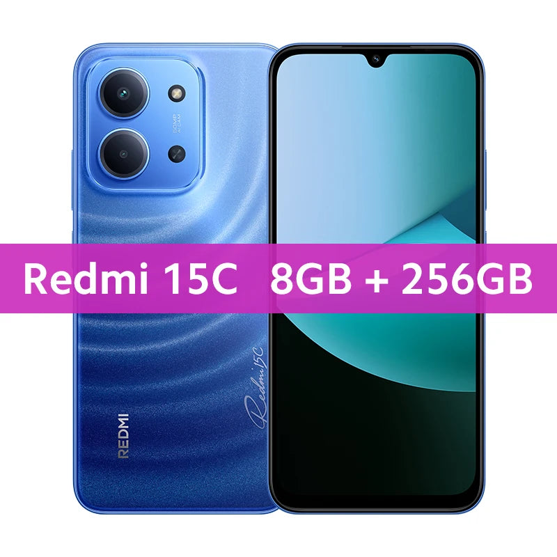 CowLost | redmi-15c-global-version-xiaomi-smartphone-mediatek-helio-g81-ultra-50mp-main-camera-120hz-6-9-dot-drop-display-33w-charging |33