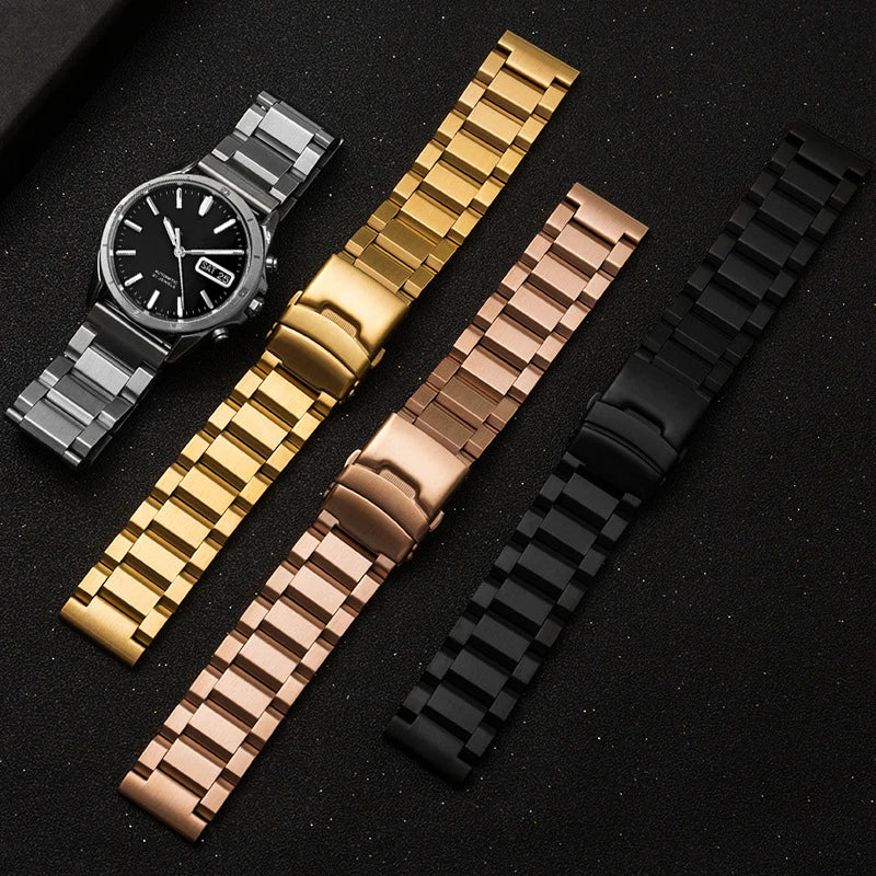 CowLost | bracelets-product_id-luxury-stainless-steel-watchband-with-solid-buckle-for-seiko-and-rolex-18-24mm-universal-strap |8