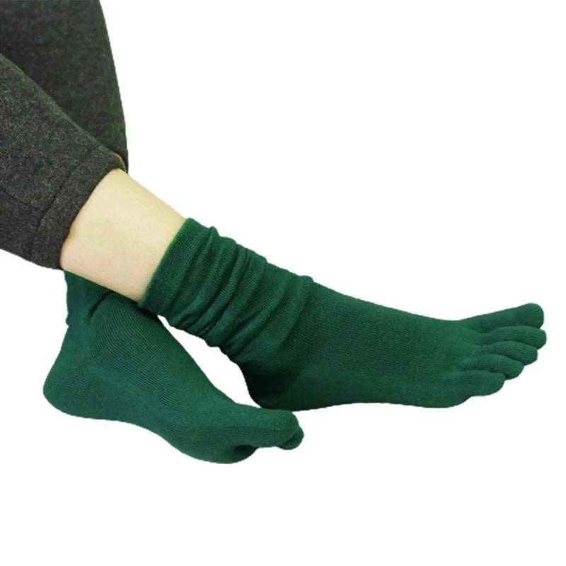 CowLost | product_id-women-s-autumn-breathable-cotton-five-finger-long-tube-toe-socks |13