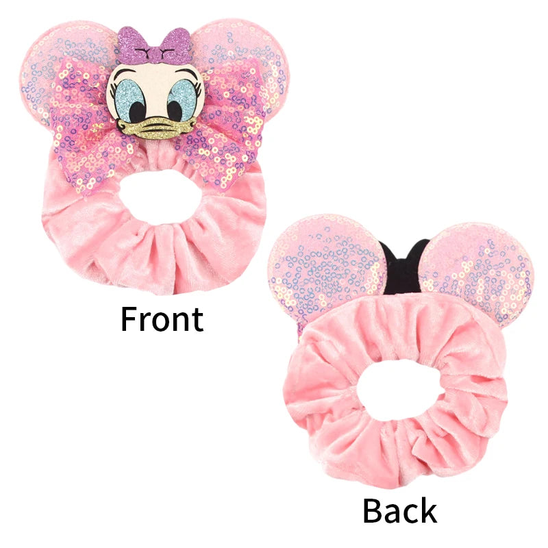 CowLost | cute-disney-castle-fireworks-balloons-hair-scrunchies-velvet-hairband-for-girls |2
