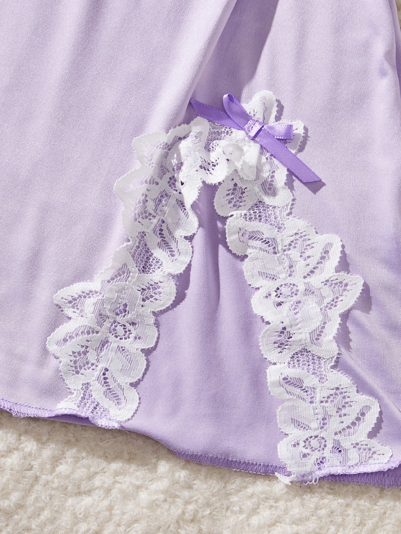 CowLost | light-purple-women-nightdress-sexy-lace-bow-lingerie |5