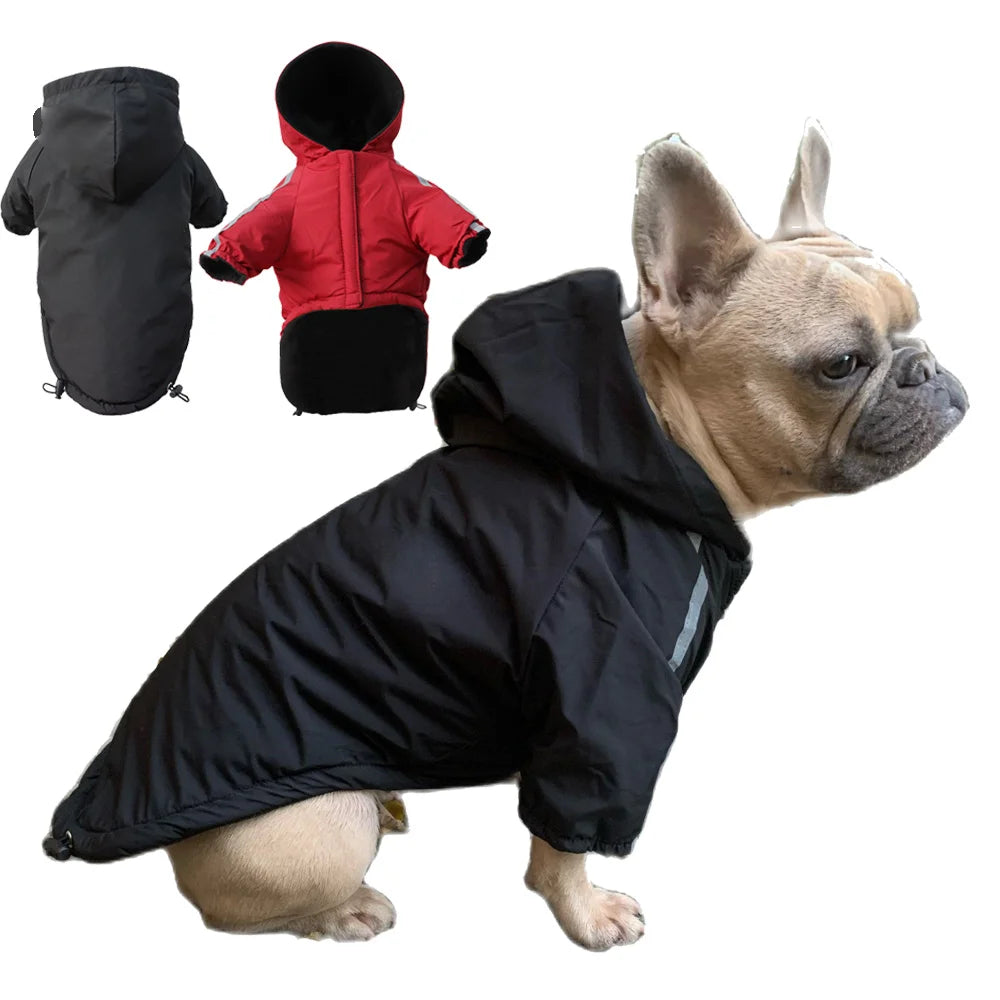 CowLost | activewear-pants-waterproof-warm-autumn-winter-pet-coat-with-hood-and-reflective-print |1