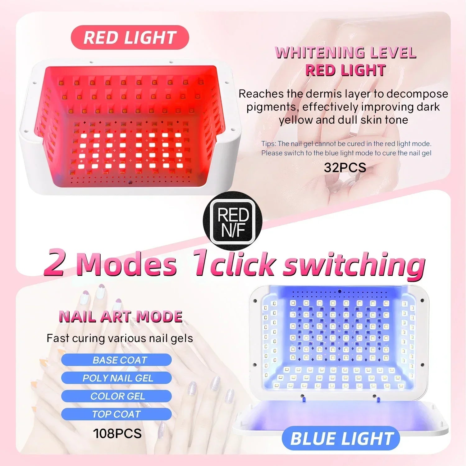 CowLost | uncategorized-480w-uv-led-nail-lamp-with-140-leds-for-manicure-drying |5