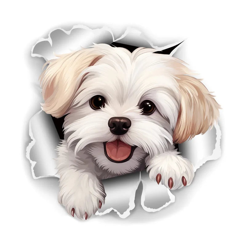 CowLost | 1pc-creative-3d-cracked-animal-dog-toilet-sticker |13