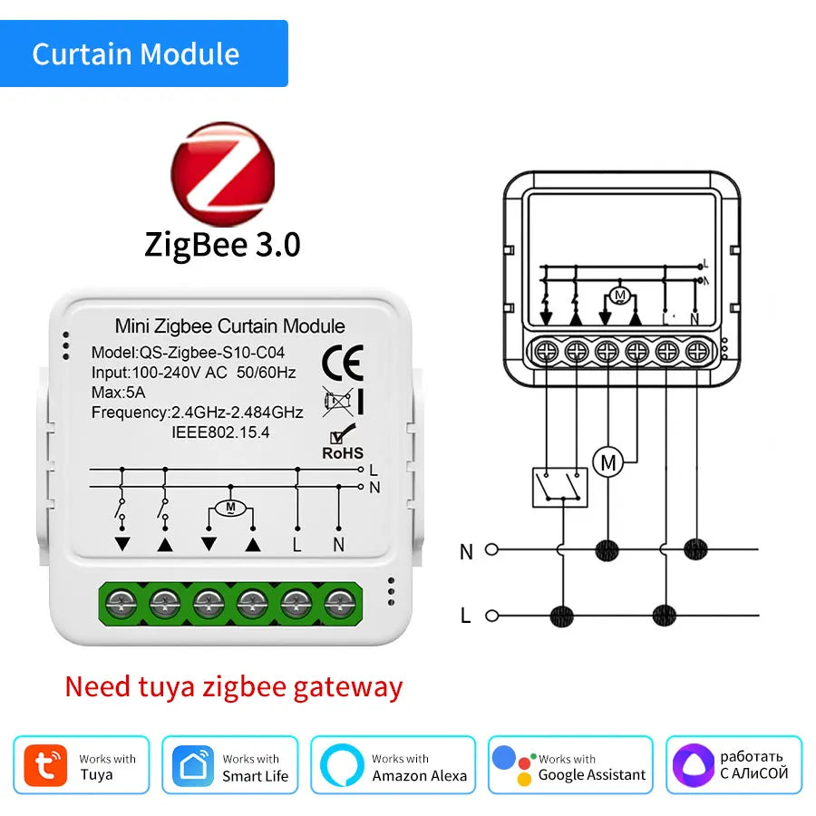CowLost | product_id-tuya-wifi-zigbee-smart-curtain-switch-module-for-roller-blinds-with-alexa-google-home-control |13