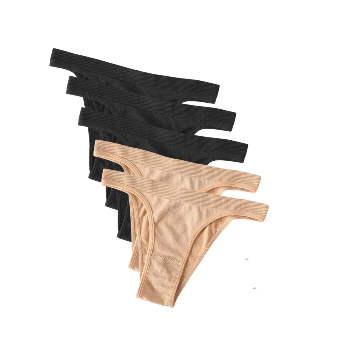 CowLost | product_id-5pcs-women-seamless-brazilian-high-leg-solid-color-panties |31